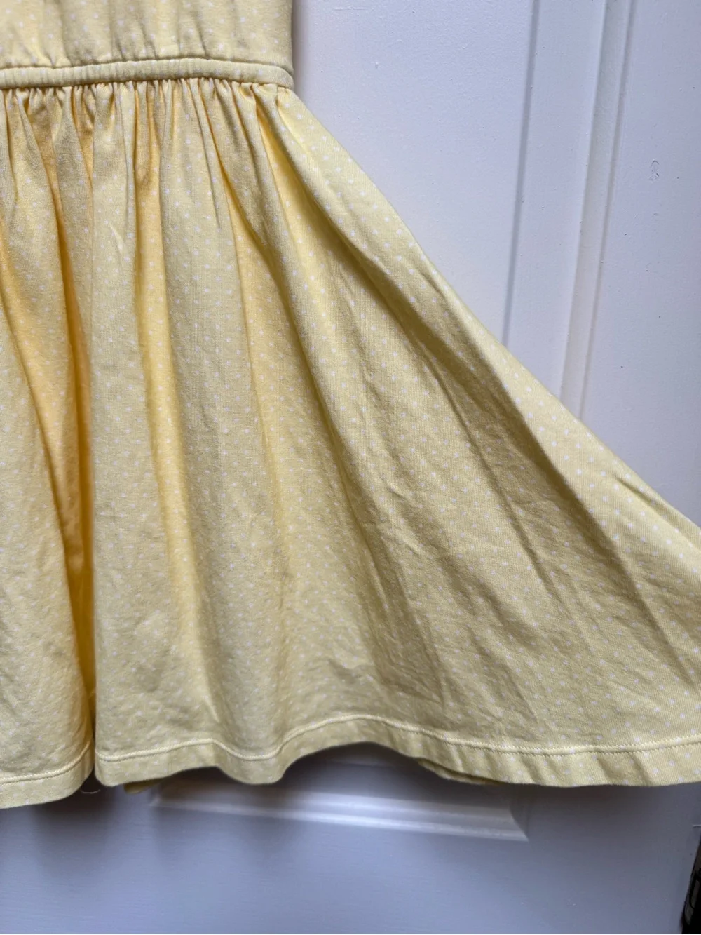 Omi Jo Yellow with White Polka Dot Twirl Dress Girl size 4 (A) Well Dressed Wolf
